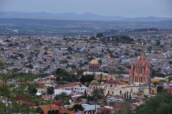 Chegando à bela San Miguel de Allende, no México